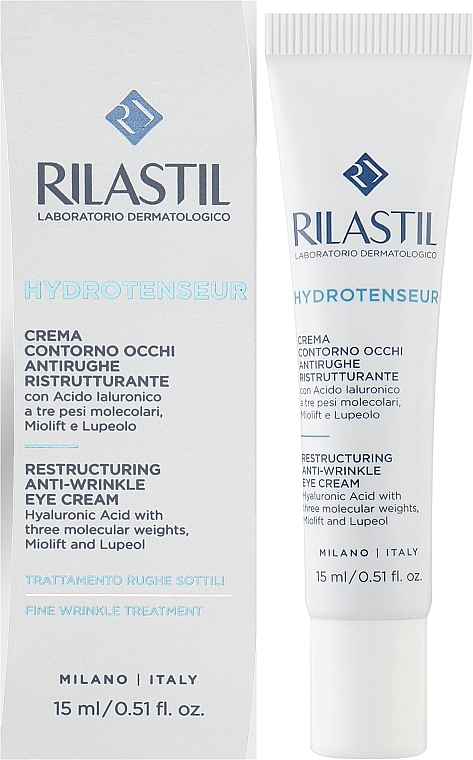 Przeciwzmarszczkowy, rewitalizujący krem ​​pod oczy - Rilastil Hydrotenseur Restructuring Anti-wrinkle Eye Cream — Zdjęcie N2