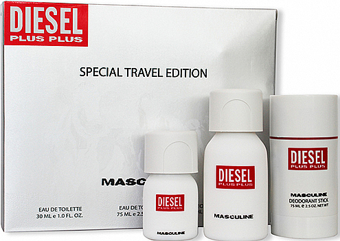 Diesel Plus Plus Masculine - Zestaw (edt/75ml + edt/30ml + deo/75ml) — Zdjęcie N1