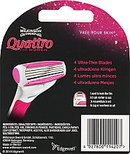 Wymienne ostrza do maszynek do golenia, 3+1 sztuka - Wilkinson Sword Quattro  — Zdjęcie N2