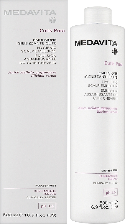 Emulsja do włosów - Medavita Cutis Pura Hygienic Scalp Emulsion — Zdjęcie N2