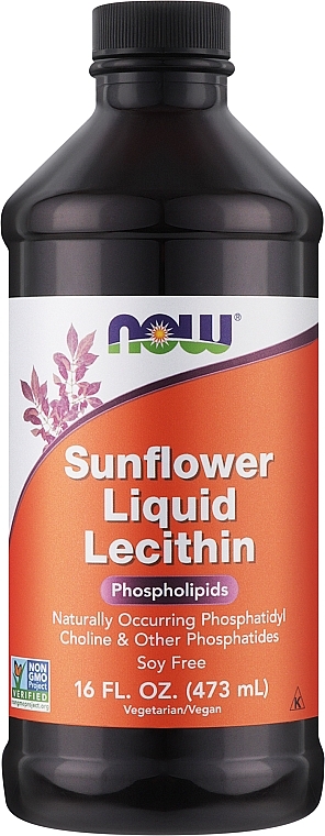 Lecytyna słonecznikowa - Now Foods Sunflower Liquid Lecithin — Zdjęcie N1