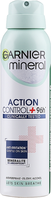 Mineralny antyperspirant w sprayu - Garnier Mineral Action Control Clinically 96H Anti-Perspirant Spray
