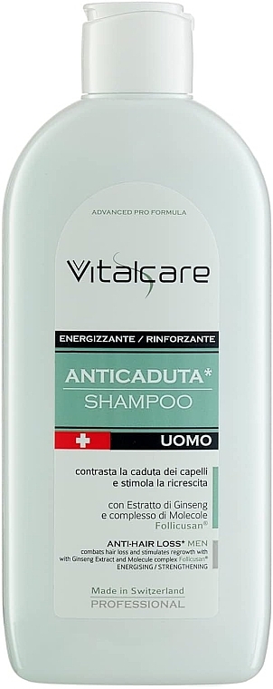 Szampon przeciw wypadaniu włosów - Vitalcare Professional Made In Swiss Anti-Hair Loss Men Shampoo — Zdjęcie N1