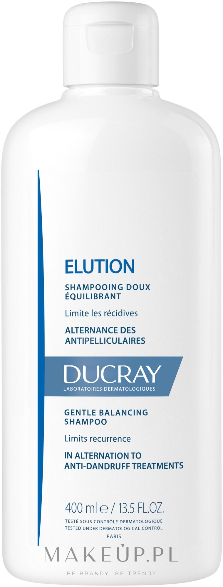 Delikatny szampon równoważący - Ducray Elution Gentle Balancing Shampoo — Zdjęcie 400 ml