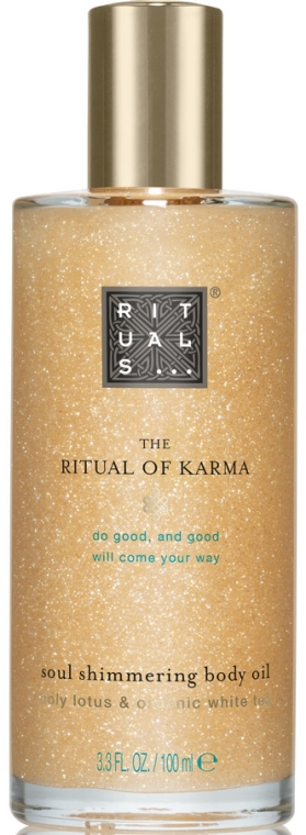 Rozświetlający olejek do ciała Lotos i biała herbata - Rituals The Ritual of Karma Body Shimmer Oil — Zdjęcie N1
