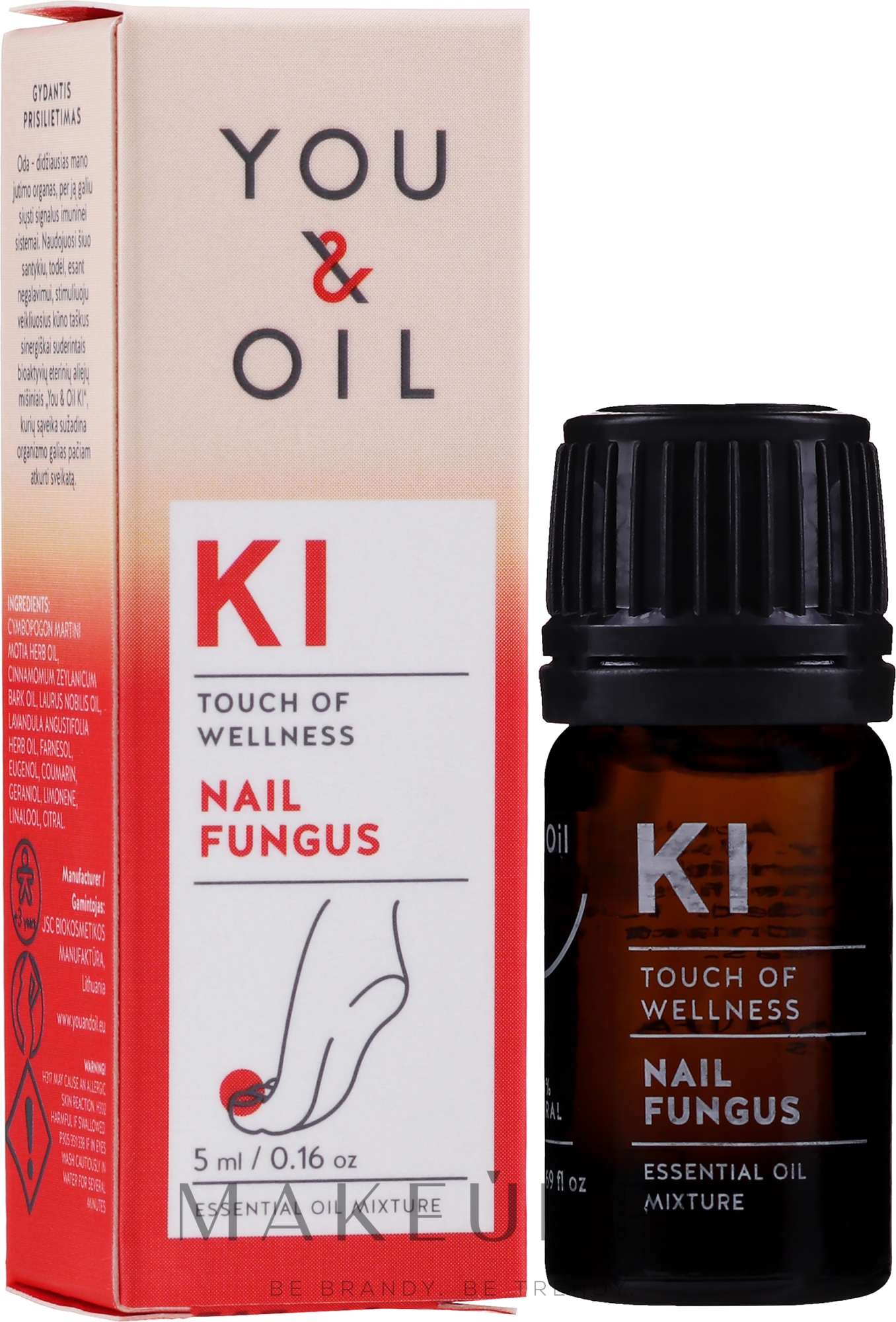 Mieszanka olejków eterycznych - You & Oil KI-Nail Fungus Touch Of Welness Essential Oil — Zdjęcie 5 ml