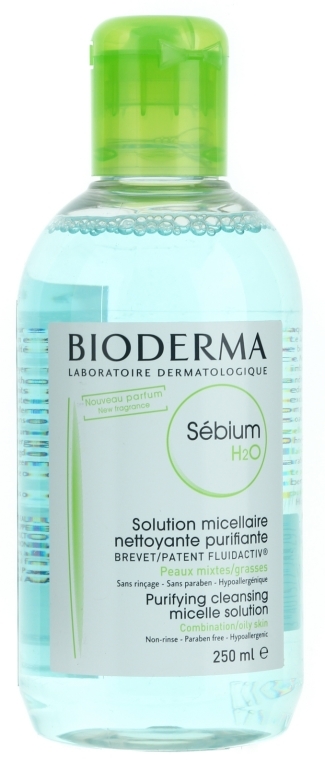 Płyn micelarny do oczyszczania twarzy i demakijażu - Bioderma Sébium H2O — Zdjęcie N2