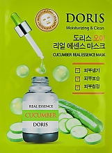 Maska w ampułce z ekstraktem z ogórka - Doris Cucumber Real Essence Mask — Zdjęcie N1