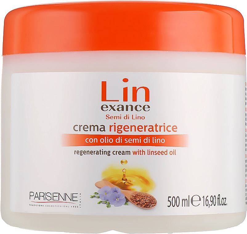 Wzmacniająca maska-krem do włosów z ekstraktem z nasion lnu - Parisienne Italia Hair Cream Treatment — Zdjęcie N3