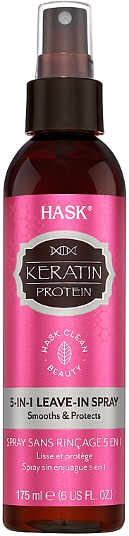 Spray bez spłukiwania 5 w 1 z keratyną - Hask Keratin Protein 5-in-1 Leave In Spray — Zdjęcie N1