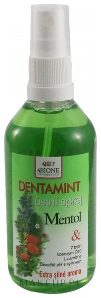 Odświeżacz do jamy ustnej z mentolem - Bione Cosmetics Dentamint Mouth Spray Menthol — Zdjęcie 115 ml