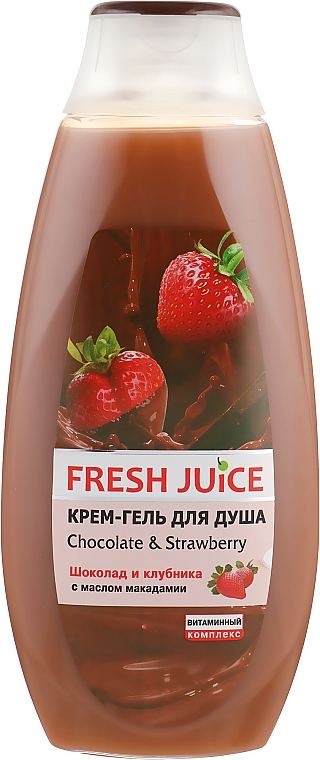 Kremowy żel pod prysznic Czekolada i truskawka - Fresh Juice Creamy Shower Gel Chocolate & Strawberry — Zdjęcie N4