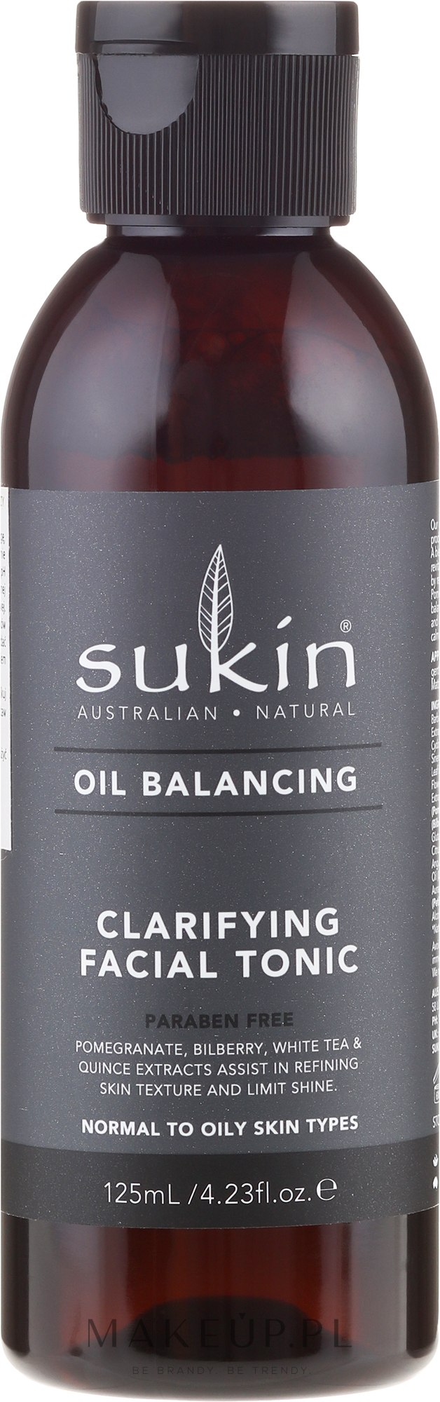Oczyszczający tonik do twarzy - Sukin Oil Balancing Clarifying Facial Tonic — Zdjęcie 125 ml
