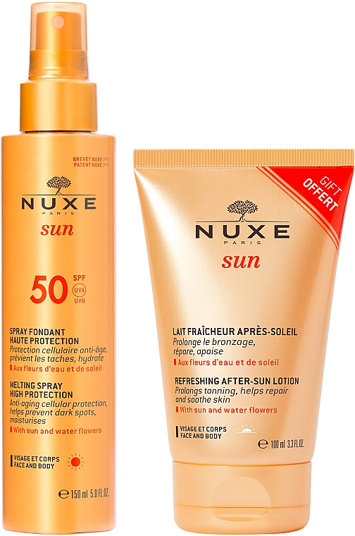 Zestaw - Nuxe Sun SPF50 (b/spray/150ml + b/lotion/100ml)