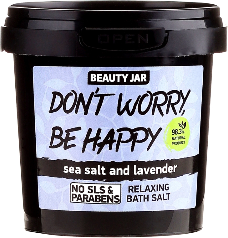 Pieniąca się sól do kąpieli - Beauty Jar Don't Worry Be Happy!