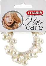 Gumka do włosów 8171, biała - Titania Hair Care — Zdjęcie N1