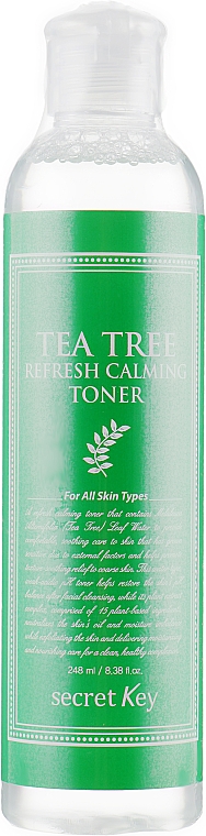 Odświeżający tonik łagodzący do twarzy - Secret Key Tea Tree Refresh Calming Toner