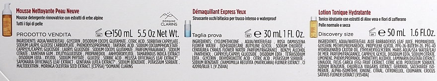 Zestaw - Clarins Essenziali Detersione Esfoliante (cl/mousse/150ml + rem/30ml + f/lot/50ml) — Zdjęcie N3