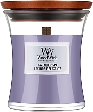 Kup Świeca zapachowa w szkle - WoodWick Hourglass Candle Lavender Spa