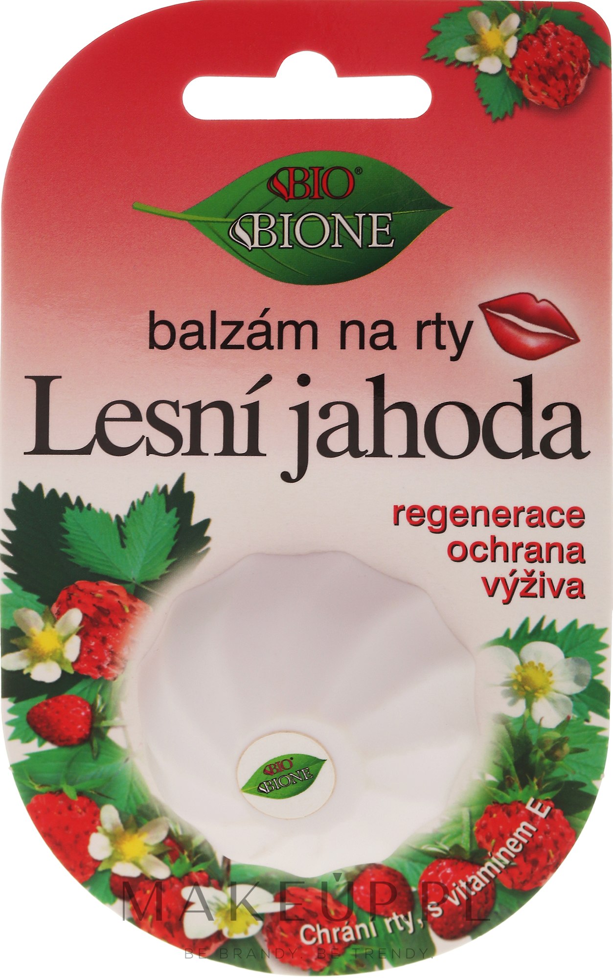 Balsam do ust Poziomka - Bione Cosmetics Forest Fruit Lip Balm — Zdjęcie 6 ml