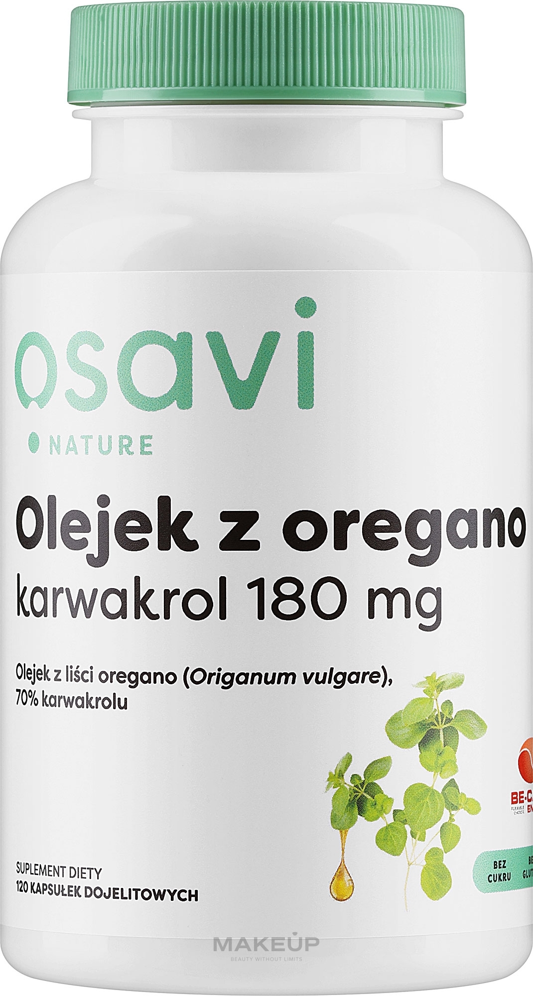 Kapsułki na odporność Olejek z oregano, 180 mg - Osavi Oregano Oil For Immunity 180 Mg — Zdjęcie 120 szt.