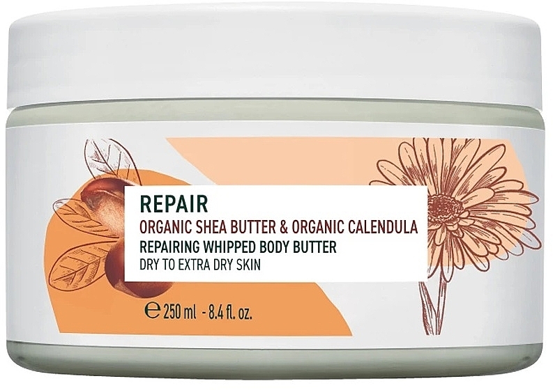 Regenerujące masło do ciała masło karite bio i nagietek bio  - Yves Rocher Repair Reparairing Whipped Body Butter — Zdjęcie N1