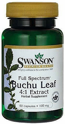 Ziołowy suplement diety Bukko brzozowe, 100 mg - Swanson Full Spectrum Buchu Leaf Extract — Zdjęcie N2