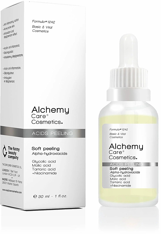 Delikatne peelingi kwasowe do twarzy - Alchemy Care Cosmetics Soft Acid Peeling — Zdjęcie N1