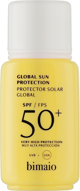 Krem z filtrem SPF5O+, do twarzy - Bimaio Global Sun Protection 