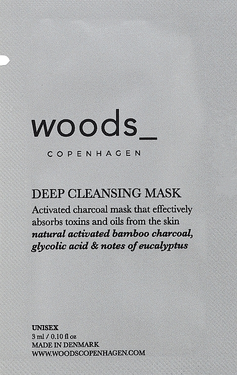 PREZENT! Głęboko oczyszczająca maska ​​do twarzy - Woods Copenhagen Deep Cleansing Mask (próbka) — Zdjęcie N1