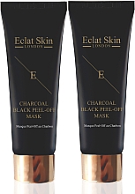 Kup Zestaw - Eclat Skin London 24k Gold Purifying Charcoal Black Peel-Off Mask Kit (mask/2x50ml)