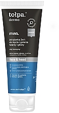 Żel-pianka 2w1: do mycia i golenia twarzy i głowy - Tołpa Dermo Men Face & Head Gel 2in1 Foam — Zdjęcie N1
