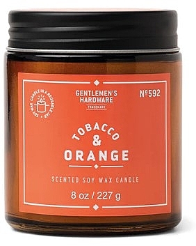Świeca zapachowa w słoiku - Gentleme's Hardware Scented Soy Wax Glass Candle 592 Tobacco & Orange — Zdjęcie N1