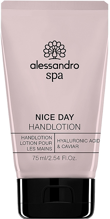 Balsam do rąk Kwas hialuronowy i kawior - Alessandro International Spa Nice Day Hand Lotion — Zdjęcie N1