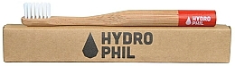 Wegańska szczoteczka do zębów z biodegradowalnego bambusa dla dzieci, czerwona - Hydrophil — Zdjęcie N3