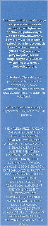 Suplement diety Omega 3+D3, 3500 mg, smak cytrynowy - Osavi Super Strong Omega — Zdjęcie N3