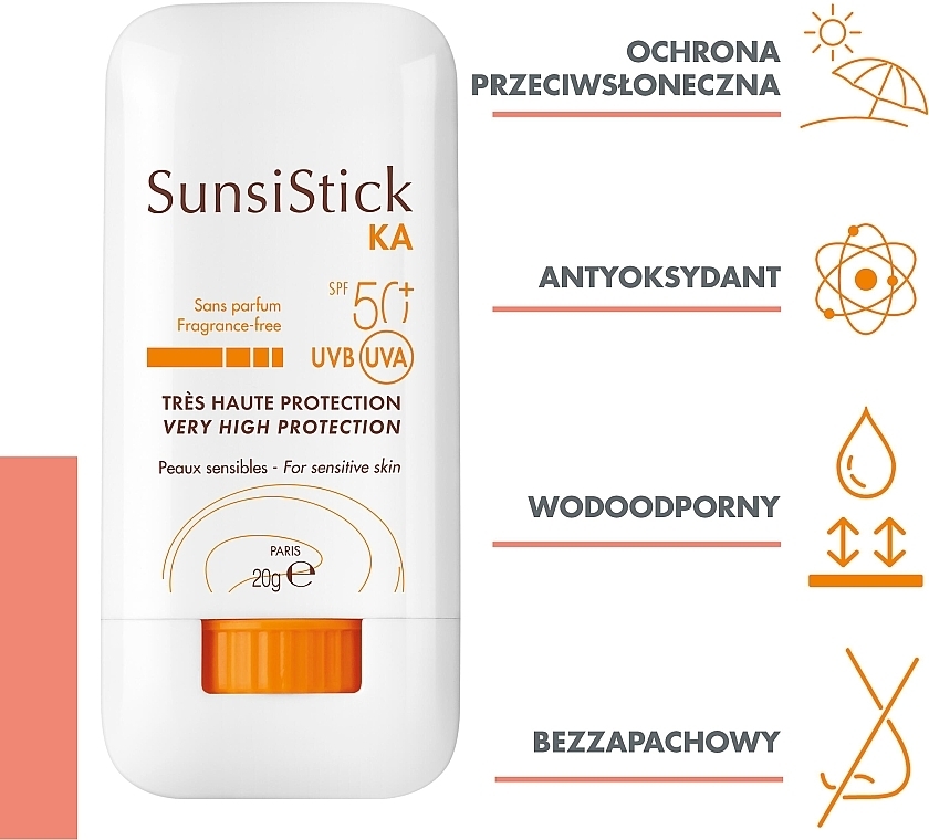 Przeciwsłoneczny krem do opalania - Avene SunsiStick KA SPF 50+ — Zdjęcie N5