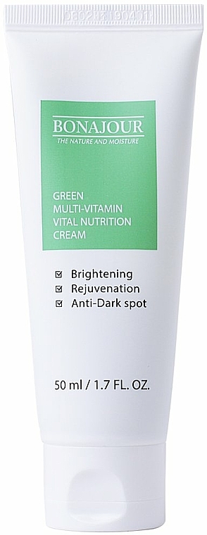 Odmładzający krem do twarzy z ekstraktem z rokitnika - Bonajour Green Multi-Vitamin Vital Nutrition Cream