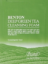 Oczyszczająca pianka z ekstraktem z zielonej herbaty - Benton Deep Green Tea Cleansing Foam (próbka) — Zdjęcie N1