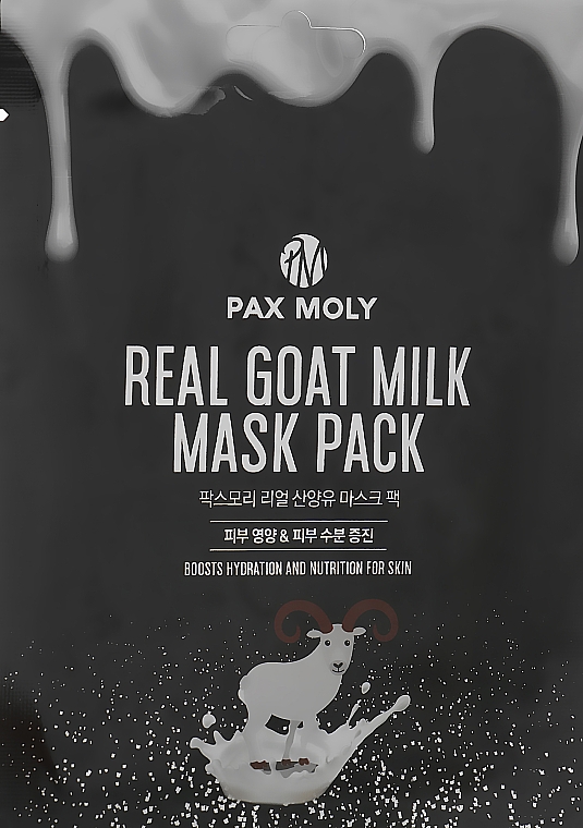 Maska do twarzy w płachcie Kozie mleko - Pax Moly Real Goat Milk Mask Pack — Zdjęcie N1
