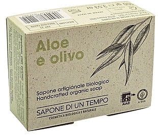 Organiczne mydło Aloes i oliwki - Sapone Di Un Tempo Organic Soap Aloe And Olive — Zdjęcie N2