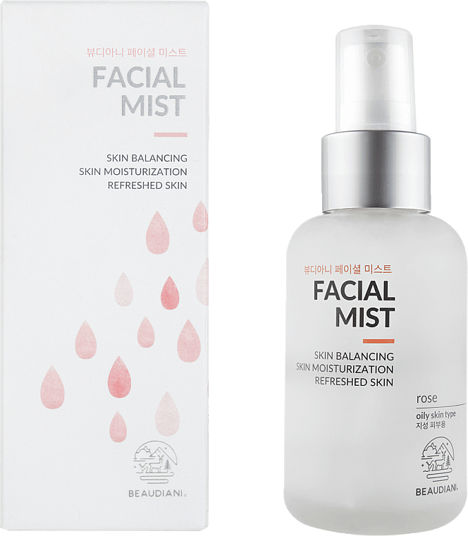 Mgiełka do twarzy Róża - Beaudiani Facial Mist Rose — Zdjęcie N1