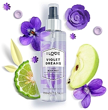 Odświeżająca mgiełka do ciała - I Love Violet Dreams Body Mist — Zdjęcie N2