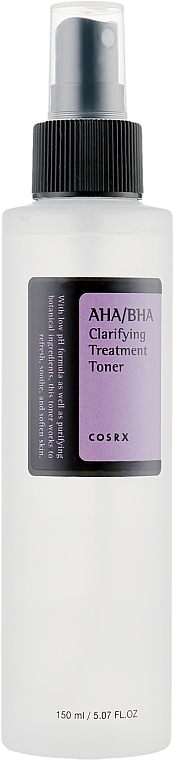 Delikatny tonik do twarzy z kwasami AHA/BHA - Cosrx AHA 7 BHA Clarifying Treatment Toner — Zdjęcie N1