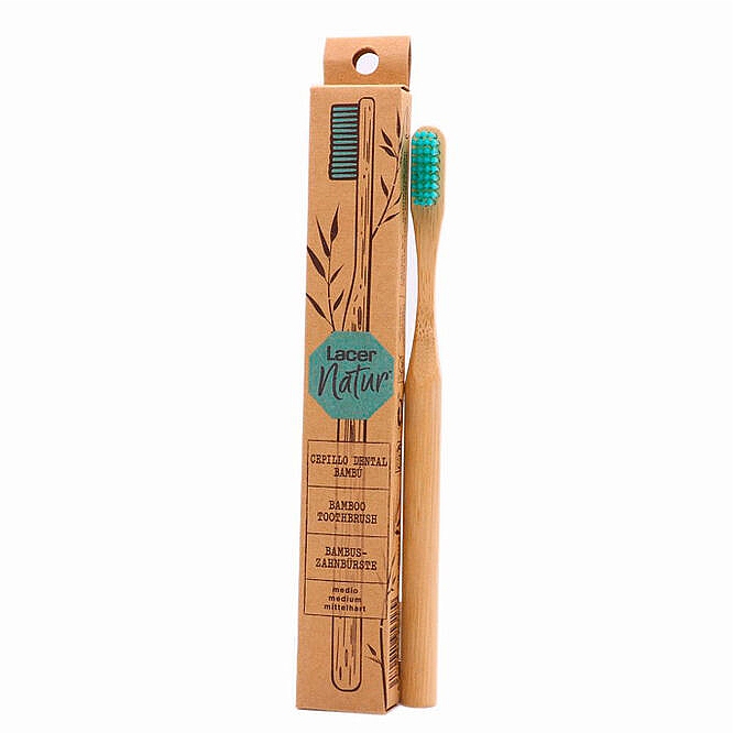 Bambusowa szczoteczka do zębów - Lacer Natur Bamboo Medium Adult Toothbrush — Zdjęcie N1