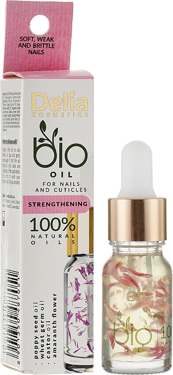 Wzmacniający olejek do paznokci i skórek - Delia Cosmetics Bio Nail Oil — Zdjęcie N2