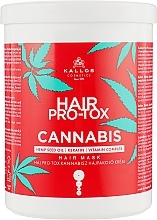 Maska do włosów z olejem z nasion konopi, keratyną i kompleksem witamin - Kallos Cosmetics Hair Pro-Tox Cannabis Mask — Zdjęcie N3