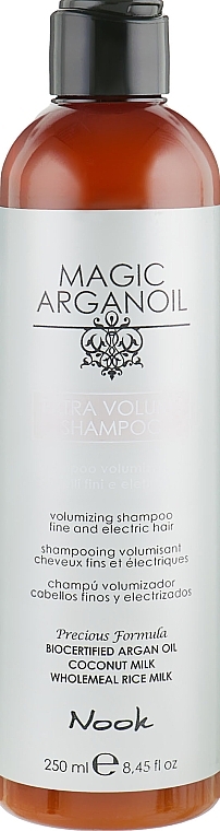 Szampon zwiększający objętość włosów cienkich i osłabionych - Nook Magic Arganoil Extra Volume Shampoo