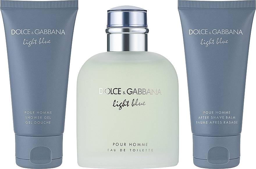 Dolce & Gabbana Light Blue Pour Homme - Zestaw (edt/125ml + sh/gel/50ml + ash/balm/50ml) — Zdjęcie N3