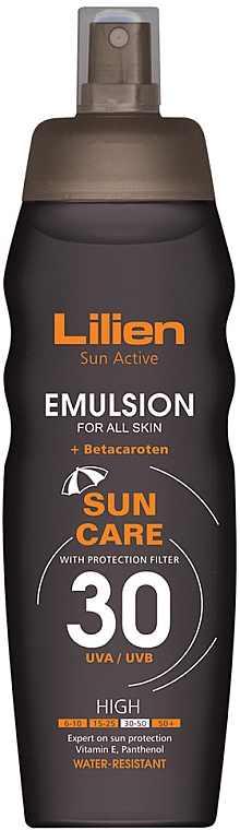 Emulsja przeciwsłoneczna do ciała - Lilien Sun Active Emulsion SPF 30 — Zdjęcie N1